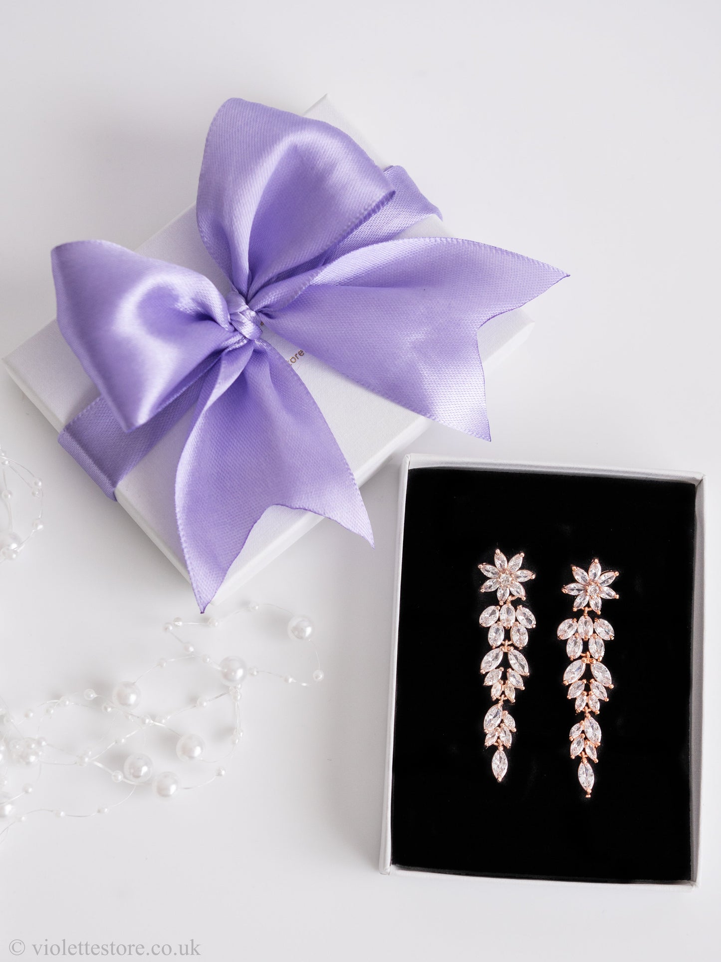 Snow crystal earrings