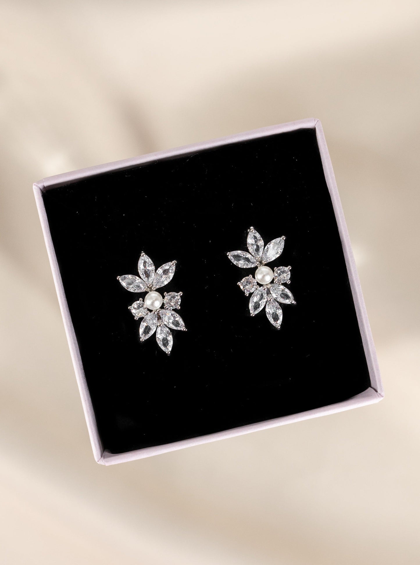 Olive Leaf Marquise Brick Earrings