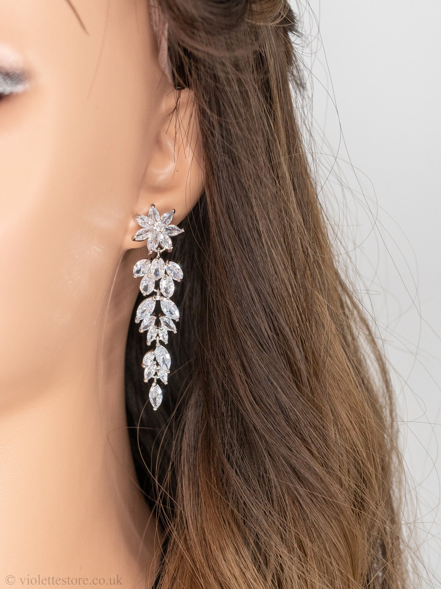 Snow crystal earrings