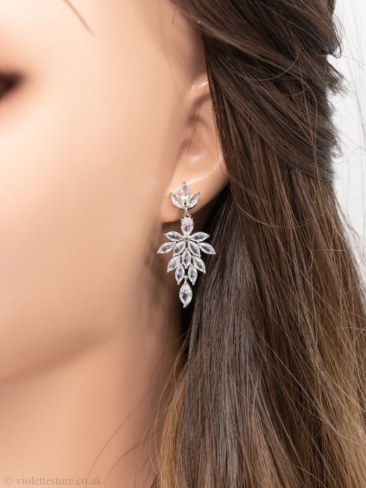 Luxurious super-sparkling Mai Ting rhinestone earrings