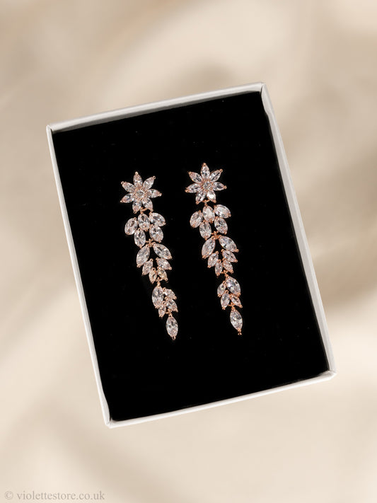 Snow crystal earrings