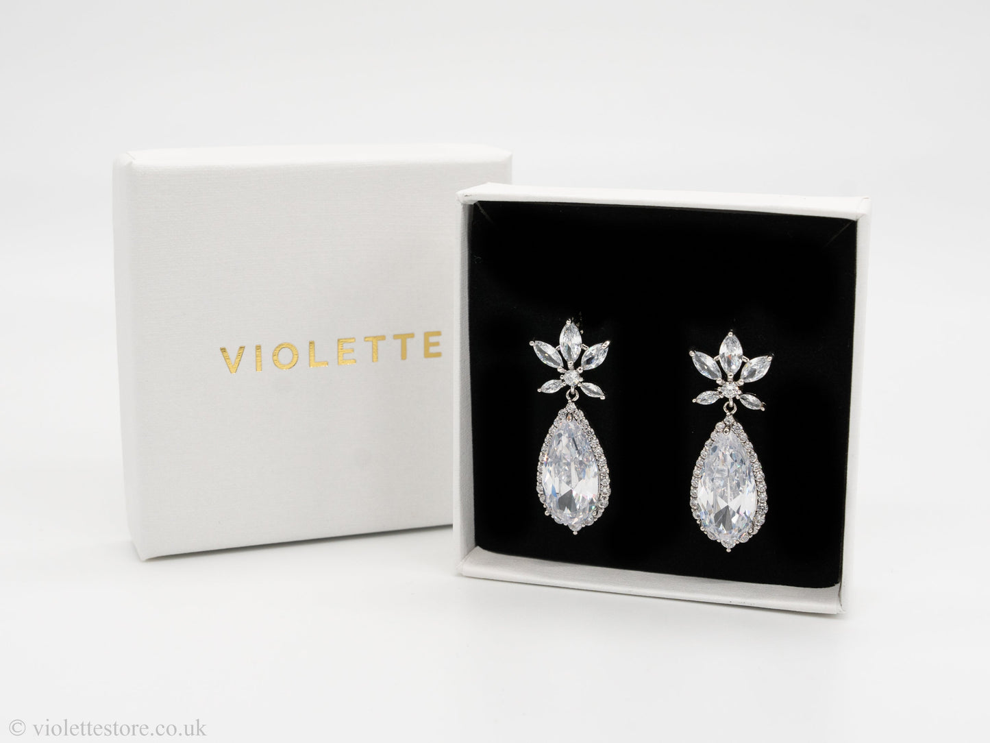 Maple Leaf Drop Crystal Earrings